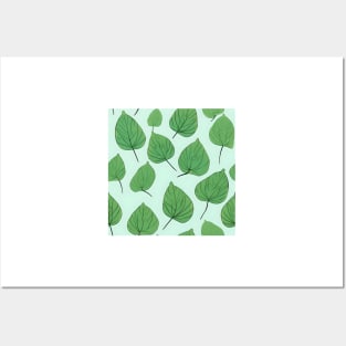 Green Leaves Pattern 1 Posters and Art